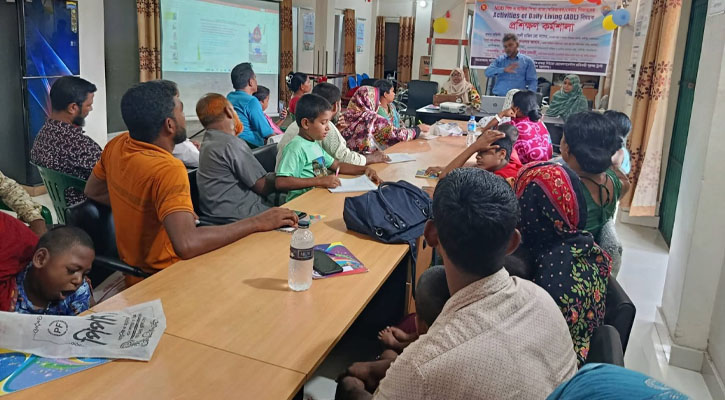 কালীগঞ্জে এনডিডি শিশুদের অভিভাবকদের এডিএল প্রশিক্ষণ কর্মশালা