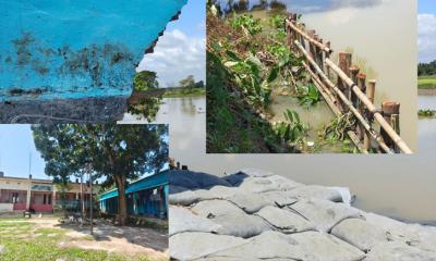 মদনে নদী ভাঙন রোধ প্রকল্পে ব্যাপক অনিয়মের অভিযোগ, ক্ষুব্ধ এলাকাবাসী  ​